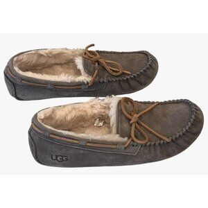 UGG Dakota Pewter Gray Suede Moccasins Slippers Shoes